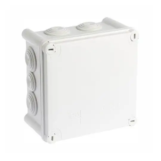 Boîte de dérivation étanche IP55 Sum'Ohm - 130 x 130 x 75 mm - Couvercle avec vis 1/4 de tour